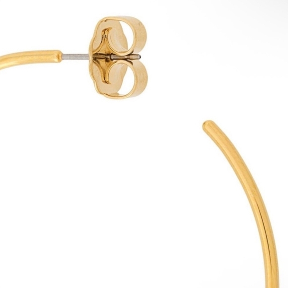 Marc Jacobs New York Gold Logo Hoop Earrings NWT - Picture 5 of 11